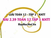 Bài 2.39 SGK Toán 12 tập 1 Kết nối tri thức
